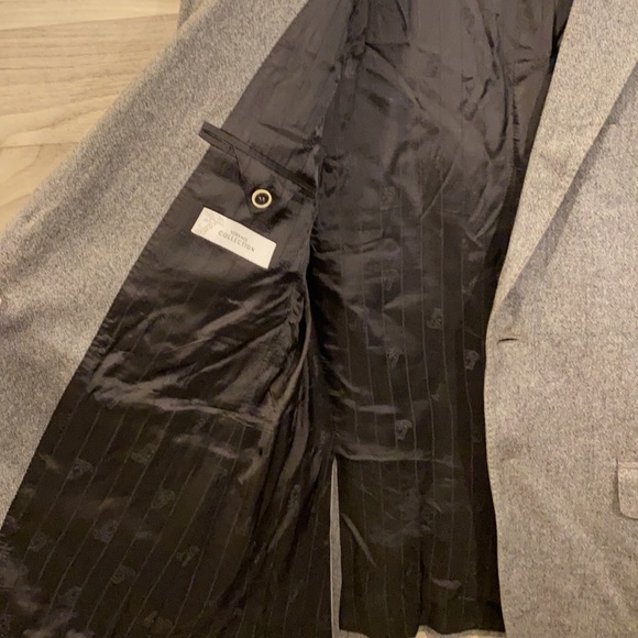 Versace Collection Black & White Grid Silk/Wool Sport Coat - Picture 11 of 14